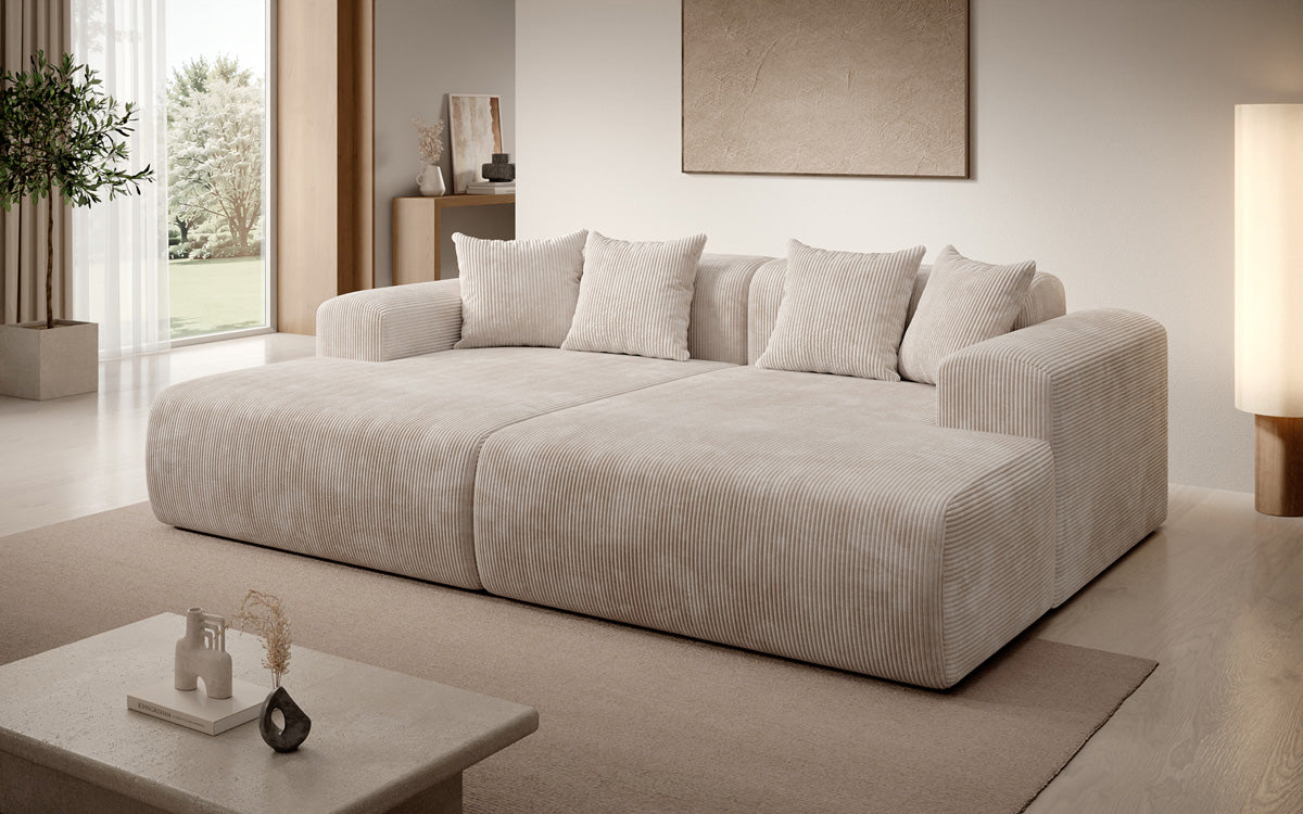 Design loungesofa Shelly in Ribstof