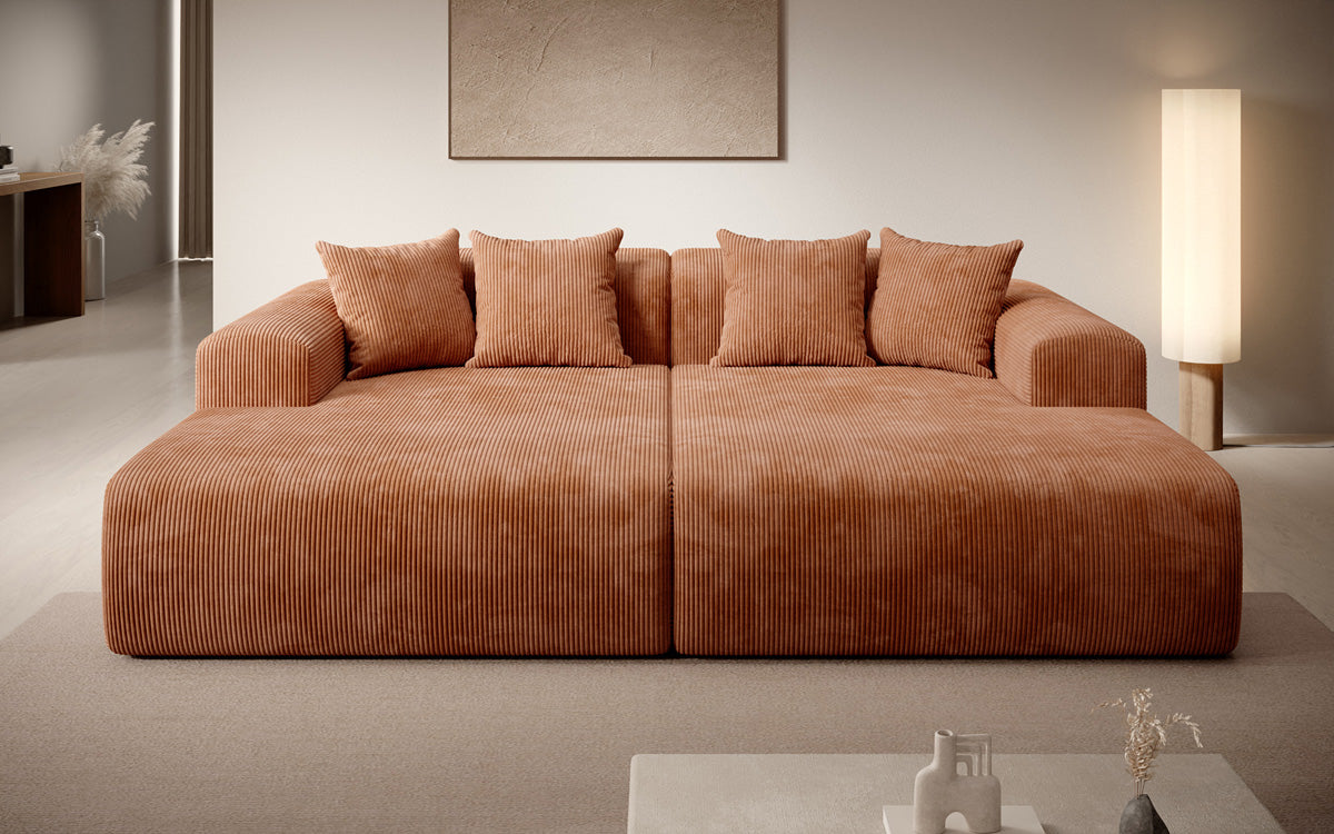 Design loungesofa Shelly in Ribstof