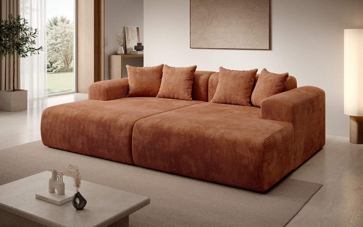 Design loungesofa Shelly in Ribstof