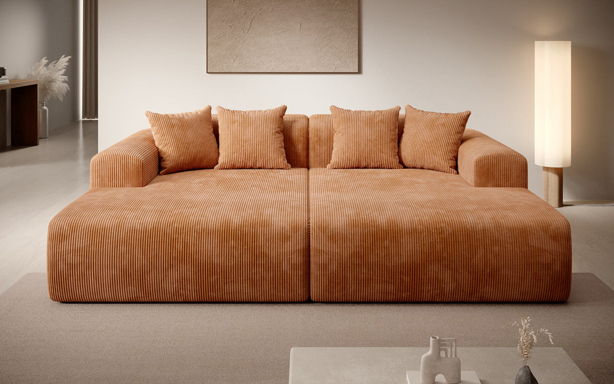 Design loungesofa Shelly in Ribstof
