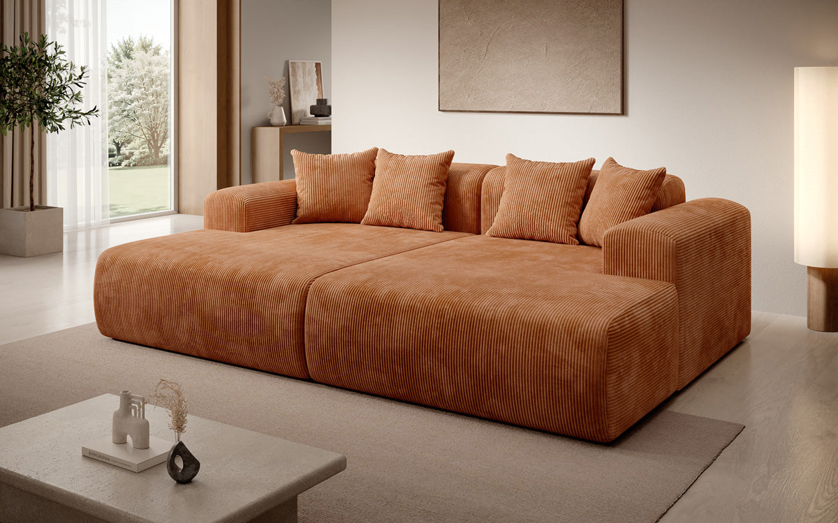 Design loungesofa Shelly in Ribstof