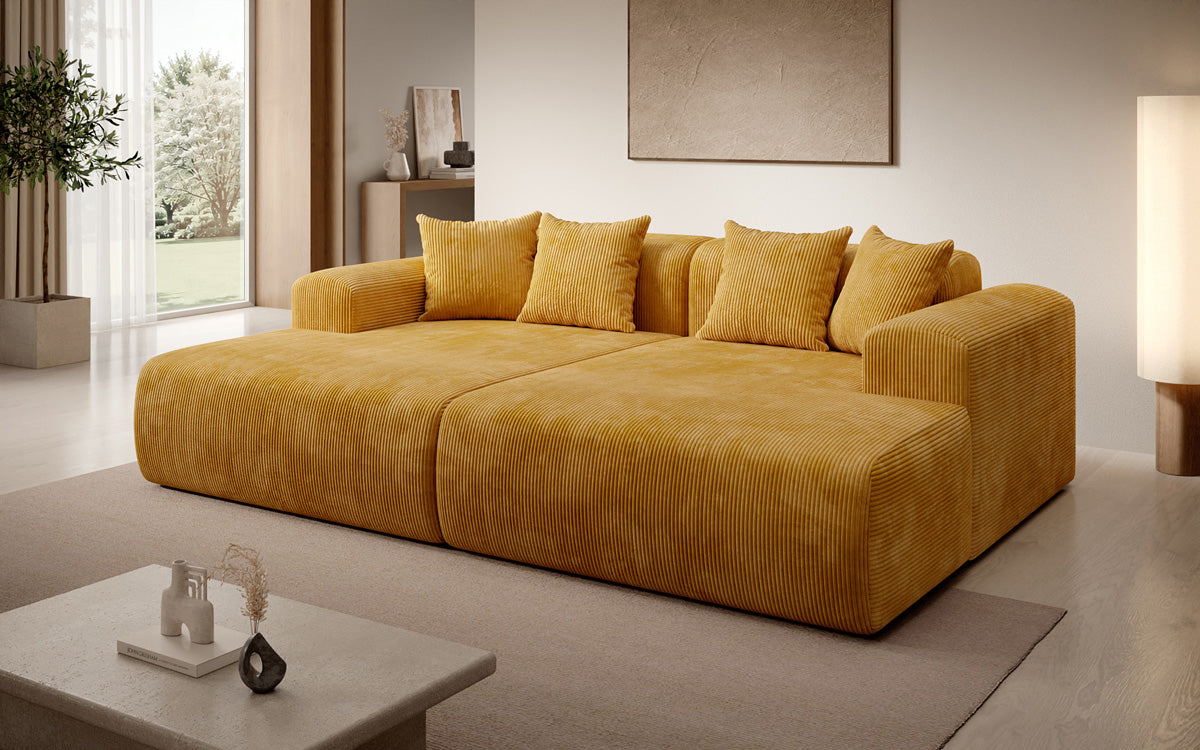 Design loungesofa Shelly in Ribstof