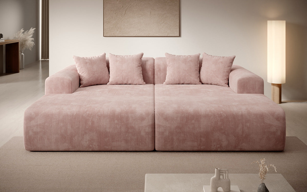 Design loungesofa Shelly in Ribstof