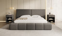 Designer gestoffeerd bed Elise in Teddystof Bouclé met opbergruimte