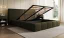 Designer gestoffeerd bed Elise in Teddystof Bouclé met opbergruimte