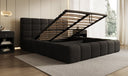 Designer gestoffeerd bed Marshmallow in Teddystof Bouclé met opbergruimte