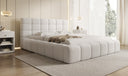 Designer gestoffeerd bed Marshmallow in Teddystof Bouclé met opbergruimte