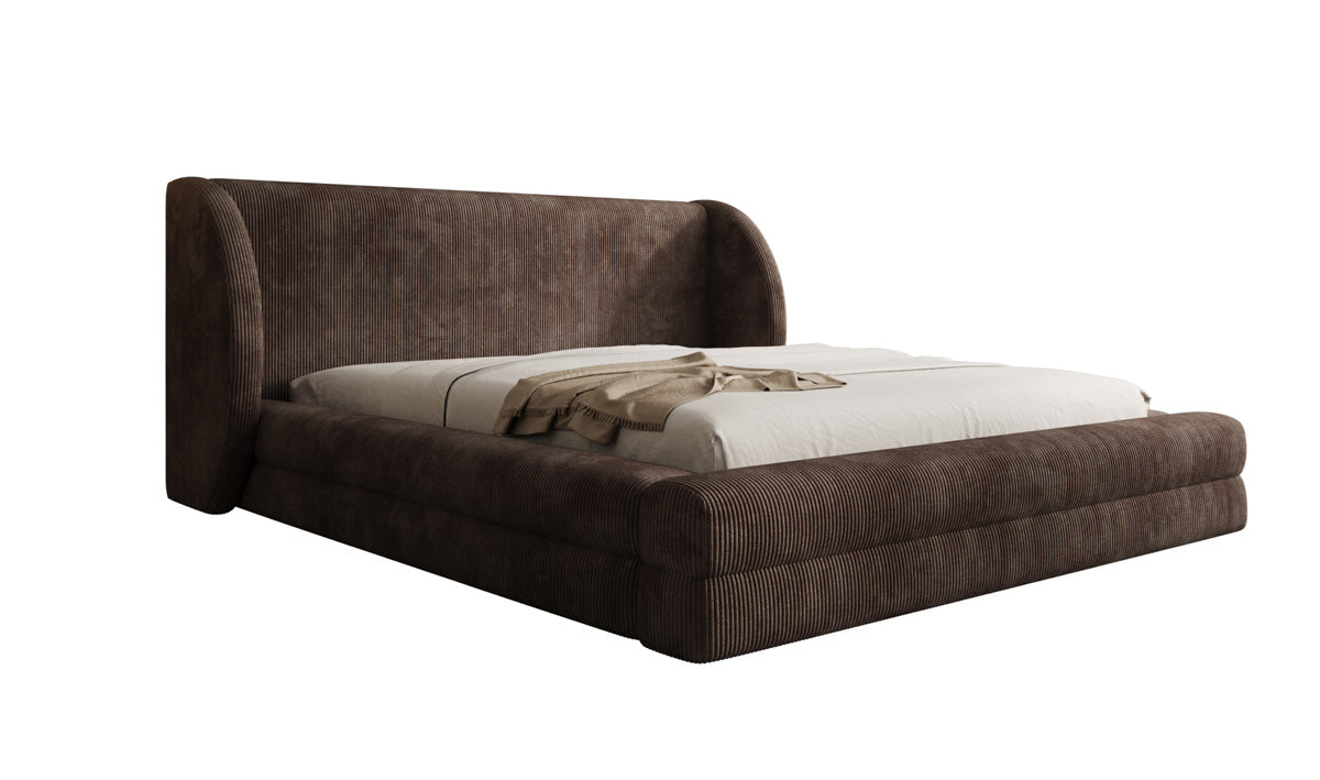 Designer gestoffeerd bed Liv Ribstof met opbergruimte