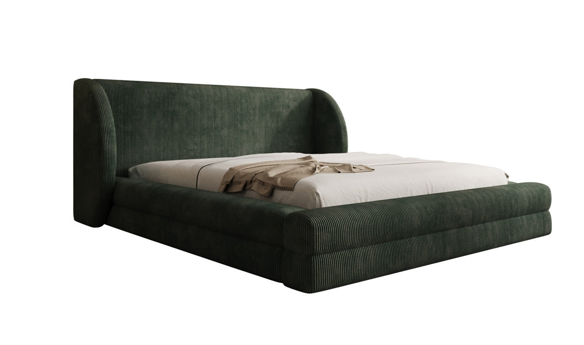 Designer gestoffeerd bed Liv Ribstof met opbergruimte