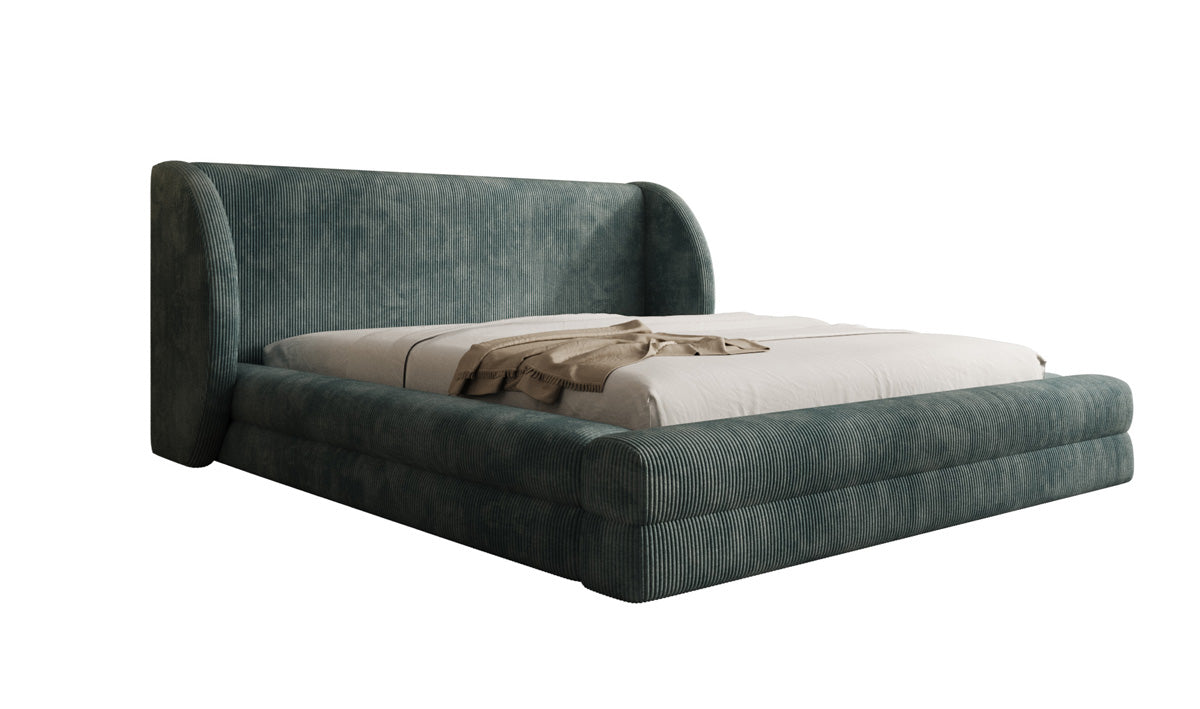 Designer gestoffeerd bed Liv Ribstof met opbergruimte