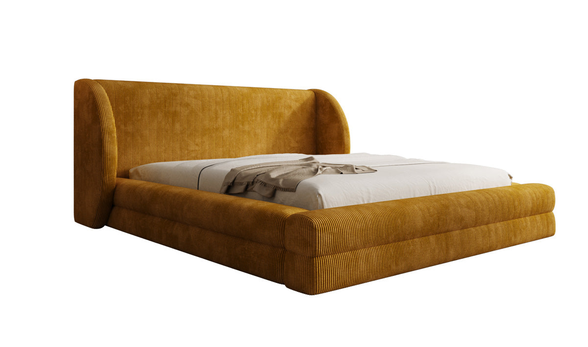 Designer gestoffeerd bed Liv Ribstof met opbergruimte
