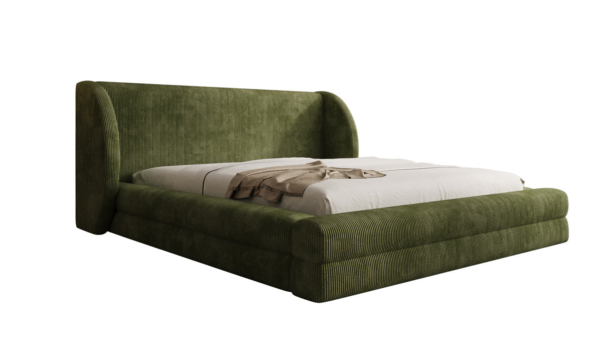 Designer gestoffeerd bed Liv Ribstof met opbergruimte