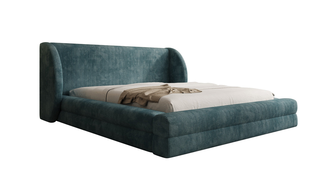 Designer gestoffeerd bed Liv Ribstof met opbergruimte