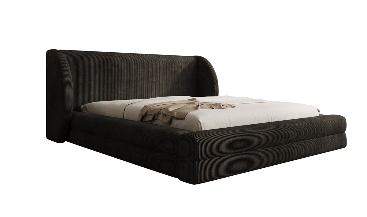 Designer gestoffeerd bed Liv Ribstof met opbergruimte