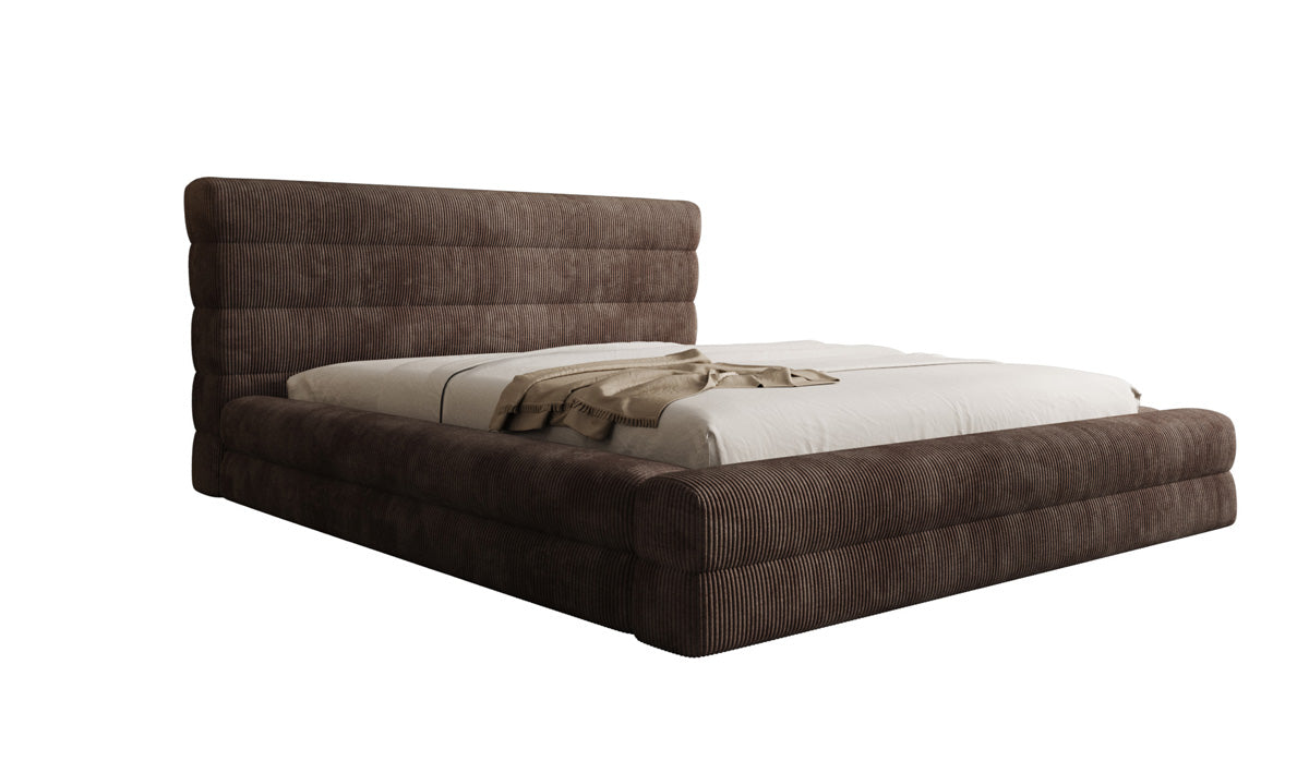 Design gestoffeerd bed Maren Ribstof met opbergruimte
