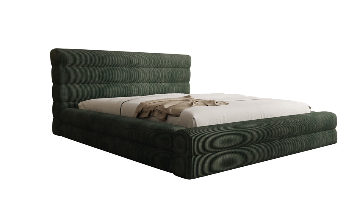 Design gestoffeerd bed Maren Ribstof met opbergruimte