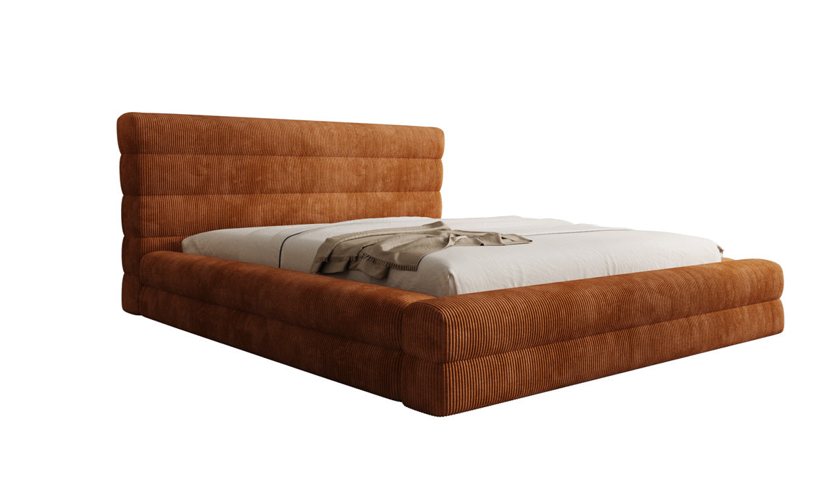 Design gestoffeerd bed Maren Ribstof met opbergruimte