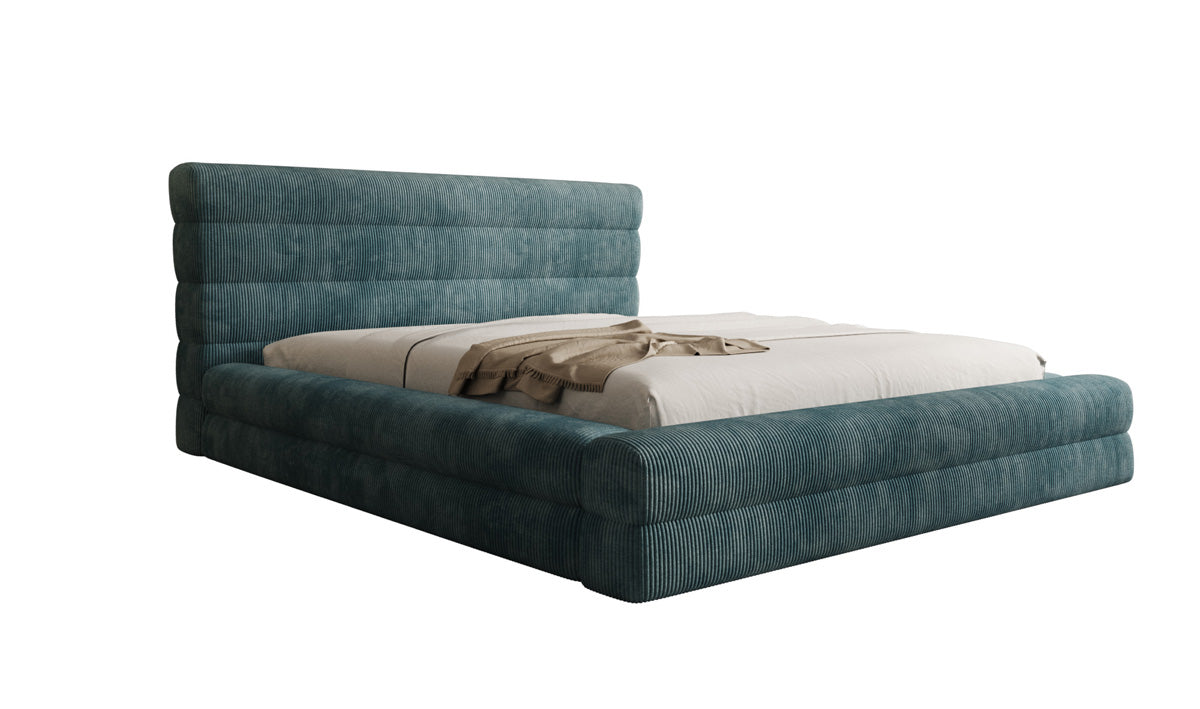 Design gestoffeerd bed Maren Ribstof met opbergruimte