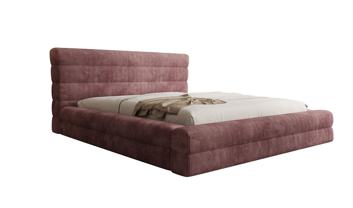 Design gestoffeerd bed Maren Ribstof met opbergruimte