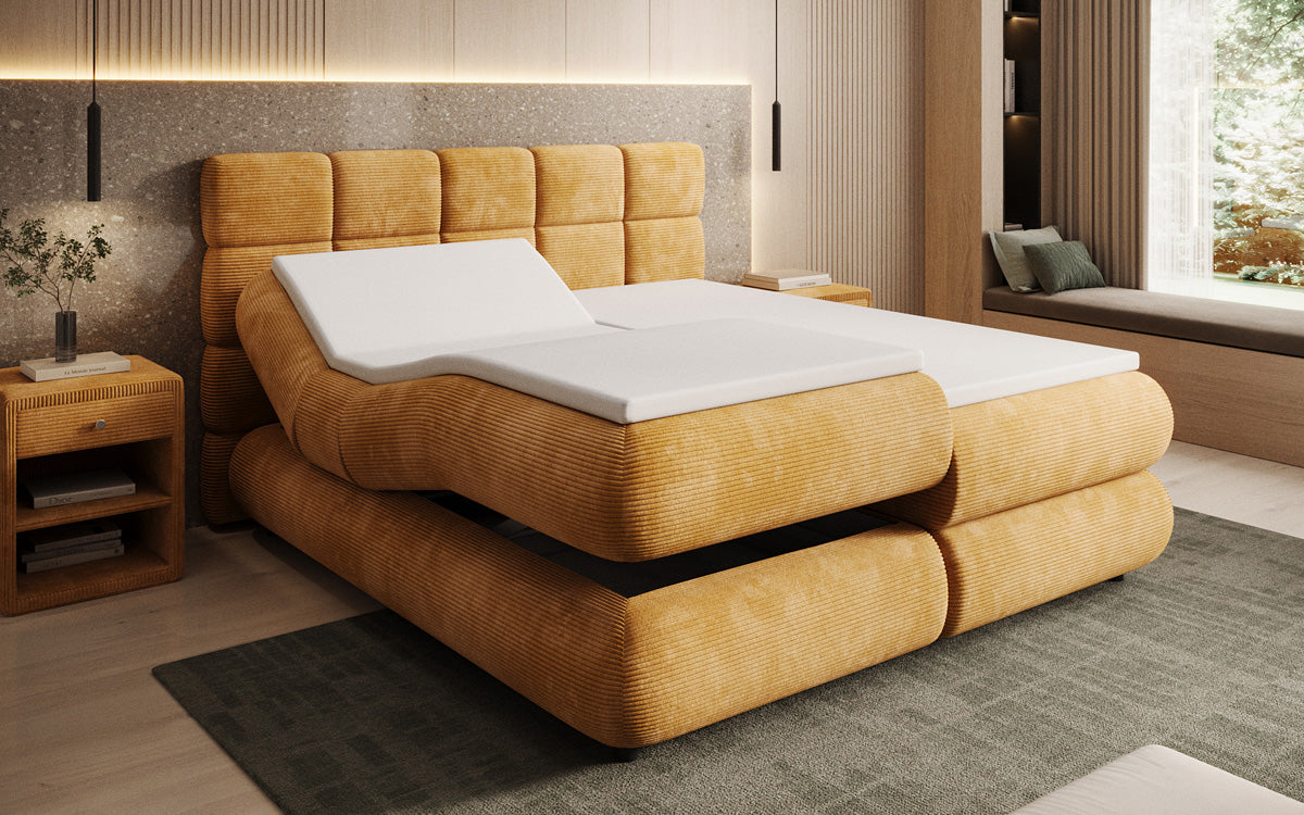 Boxspringbett Relana - elektrisch verstellbar in Cord