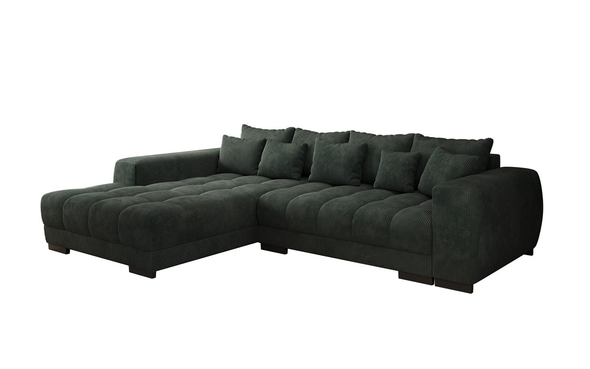 Designersofa Balu met slaapfunctie en opbergruimte in Ribstof