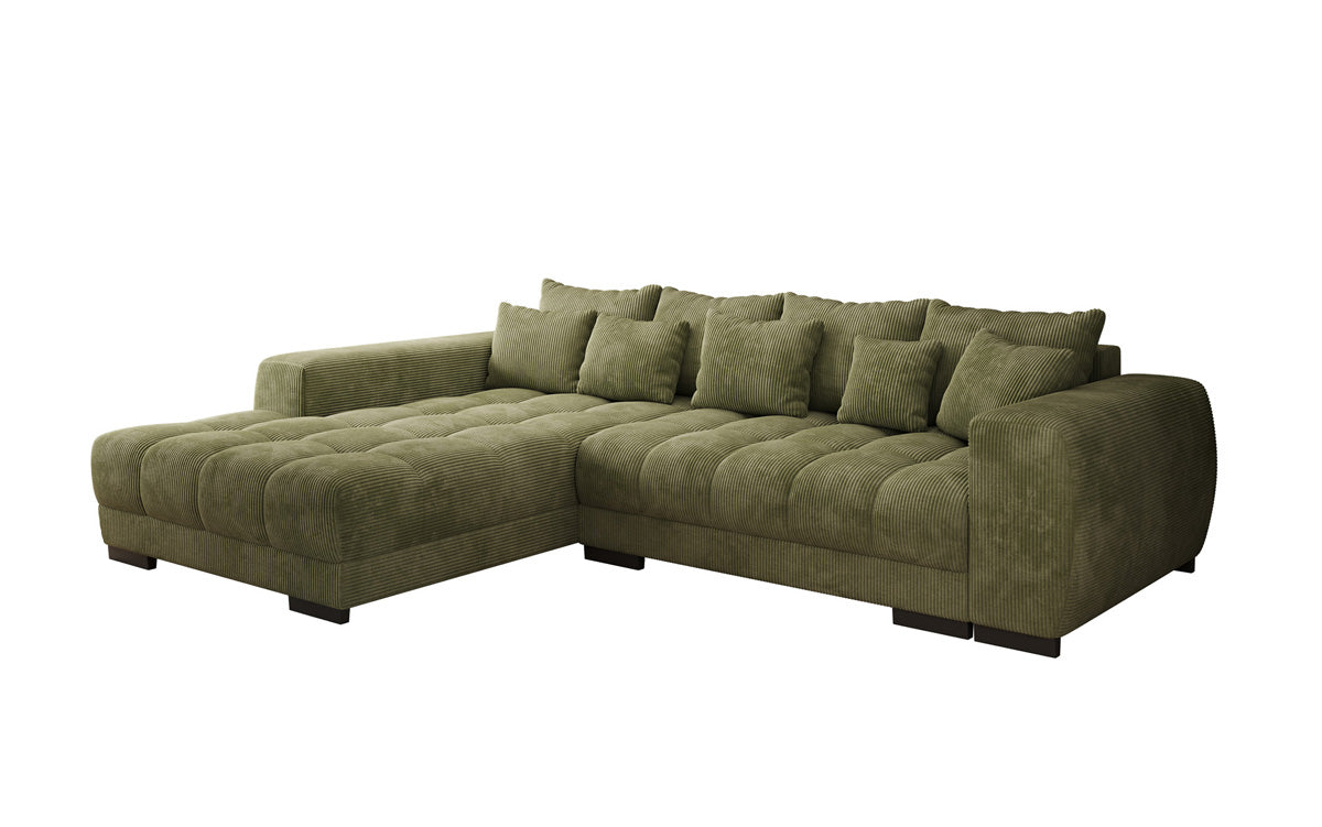 Designersofa Balu met slaapfunctie en opbergruimte in Ribstof
