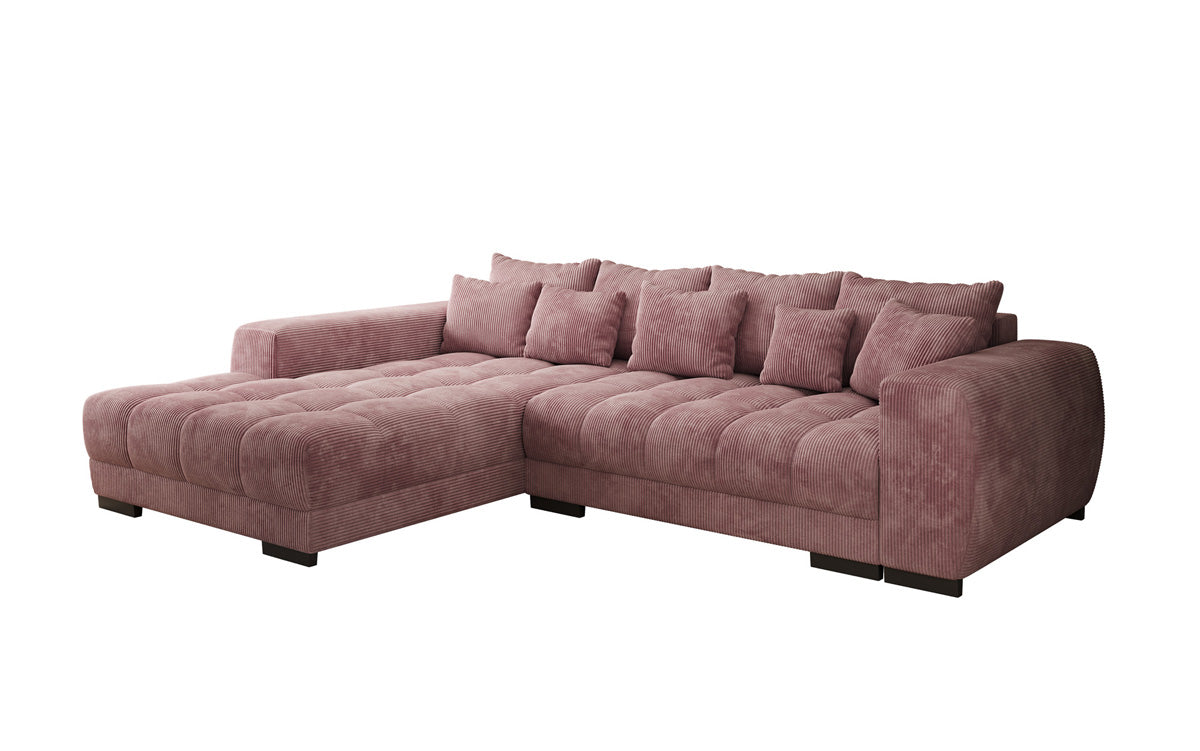 Designersofa Balu met slaapfunctie en opbergruimte in Ribstof