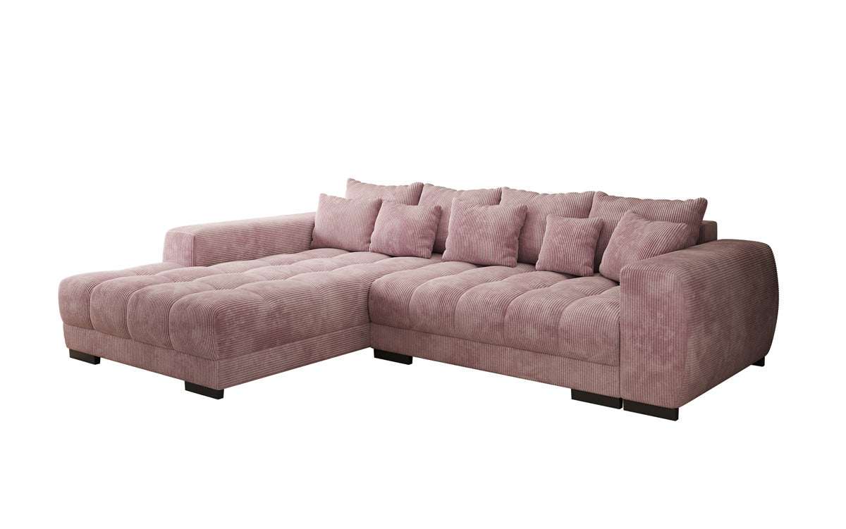 Designersofa Balu met slaapfunctie en opbergruimte in Ribstof