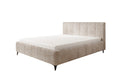 Designer gestoffeerd bed Nelly in Ribstof met opbergruimte