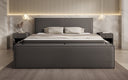 Designer gestoffeerd bed Nora in Teddystof Bouclé met opbergruimte incl. matrassen