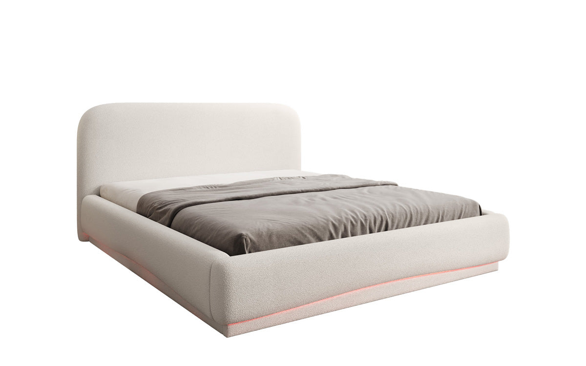 Designer gestoffeerd bed Magic incl. RGB en opbergruimte