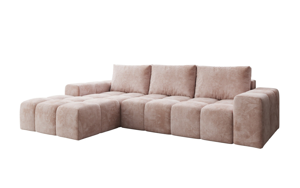 Designbank Aila met slaap- en klapfunctie in Ribstof