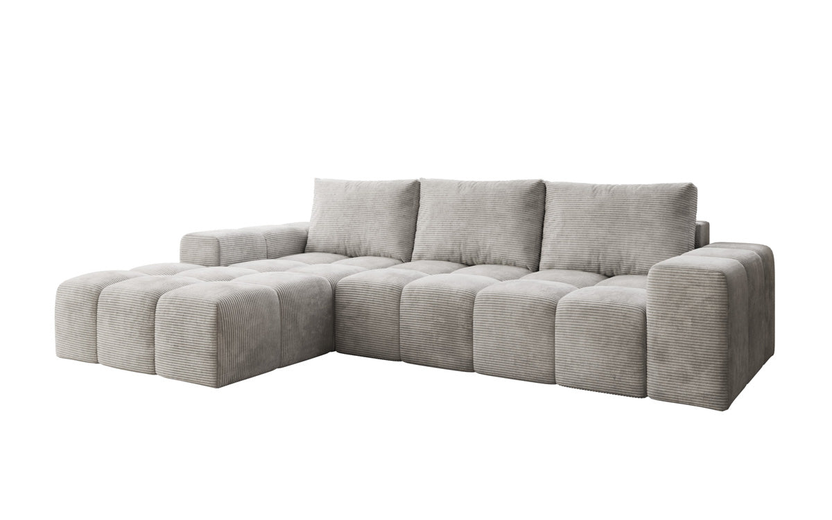 Designbank Aila met slaap- en klapfunctie in Ribstof