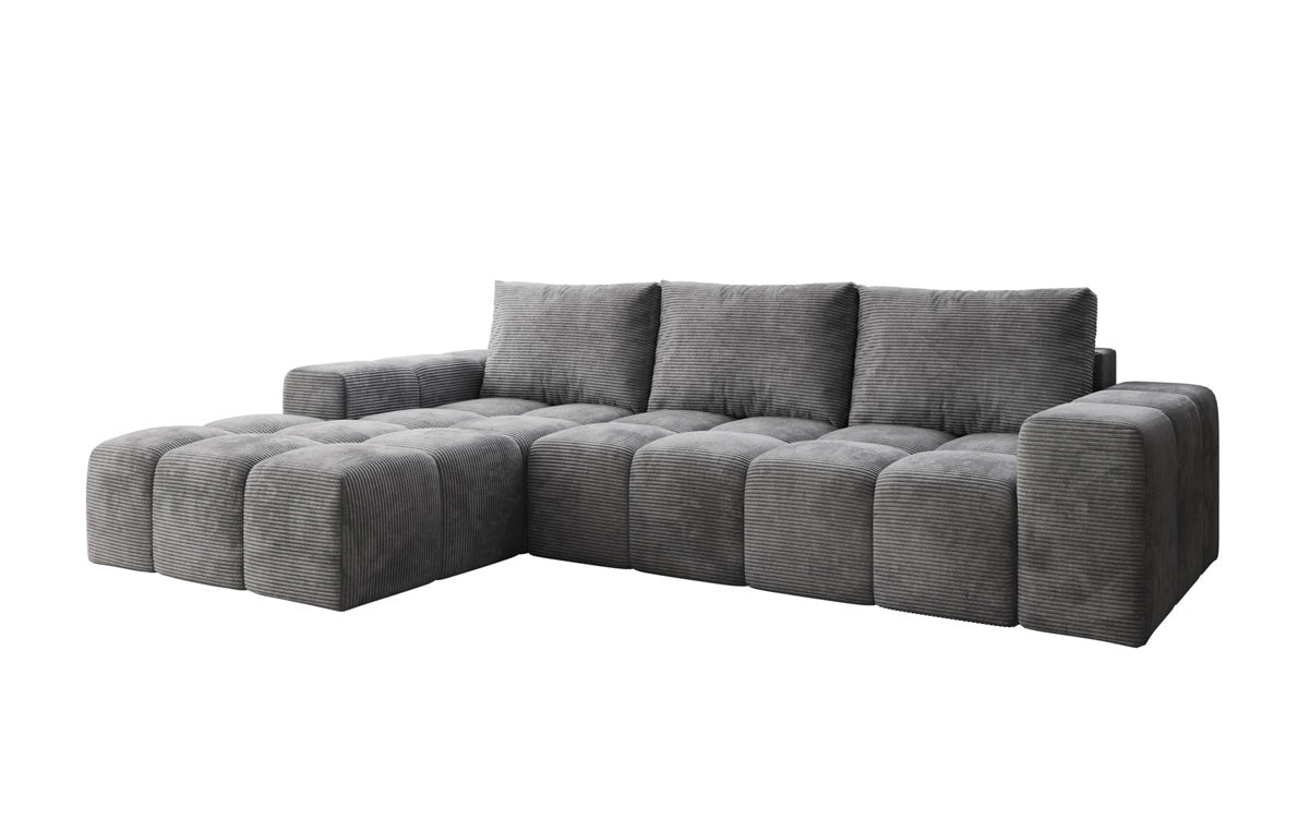 Designbank Aila met slaap- en klapfunctie in Ribstof