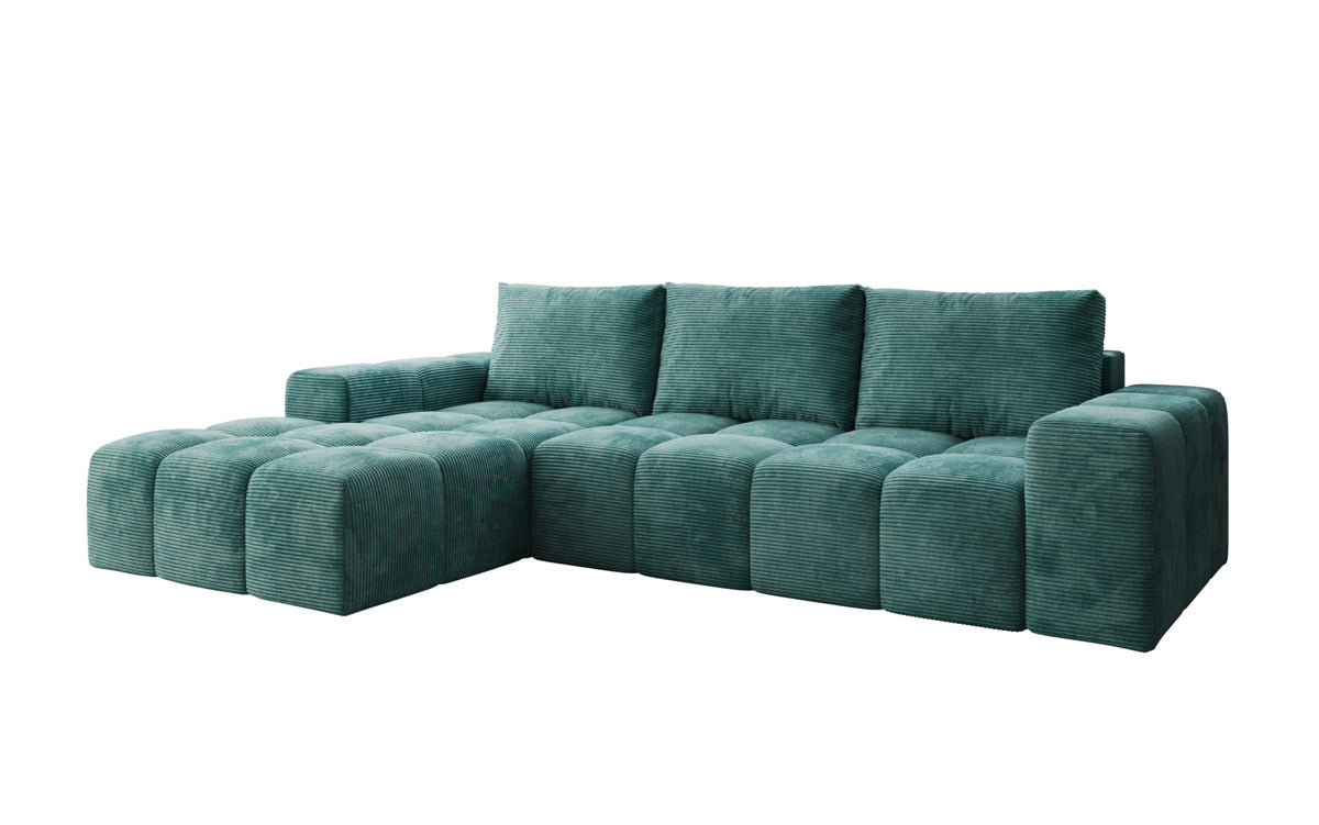 Designbank Aila met slaap- en klapfunctie in Ribstof