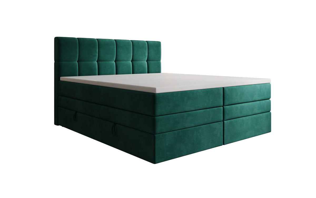 Boxspringbed Windsor met opbergruimte in Fluweel