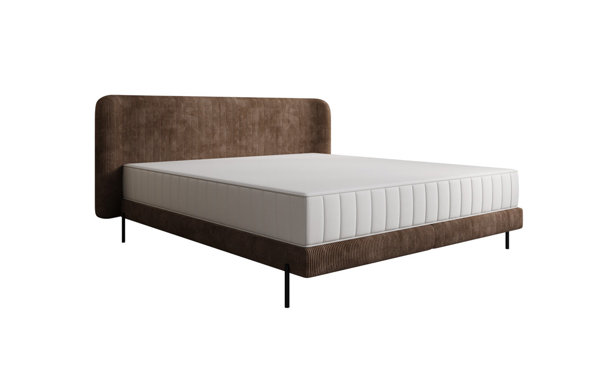 Designer gestoffeerd bed Enna in Ribstof