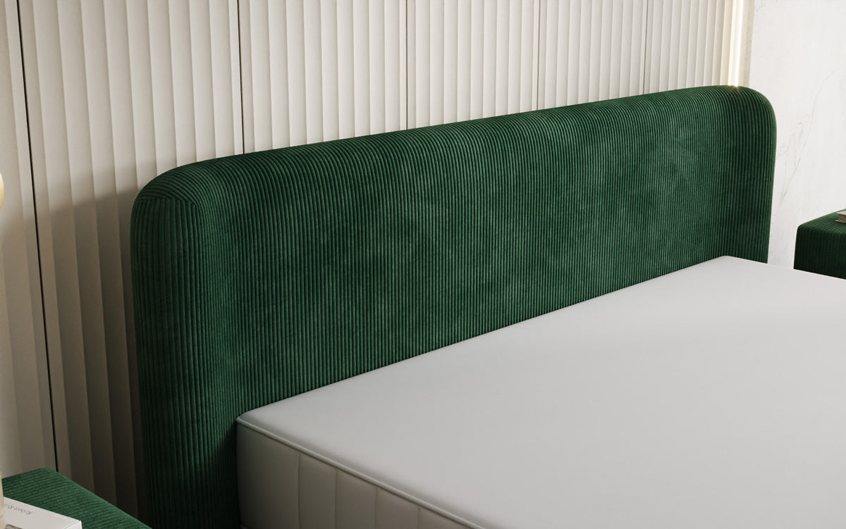 Designer gestoffeerd bed Enna in Ribstof