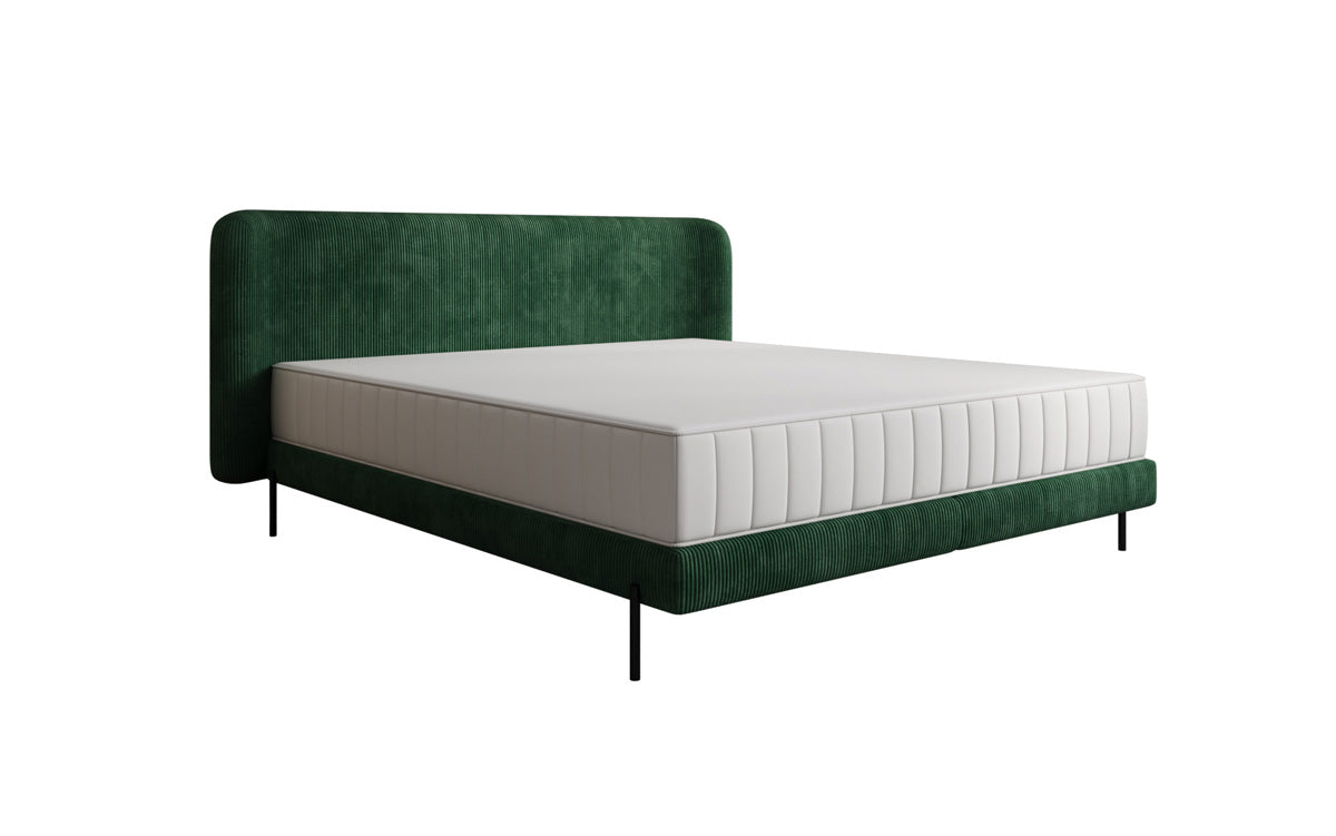 Designer gestoffeerd bed Enna in Ribstof