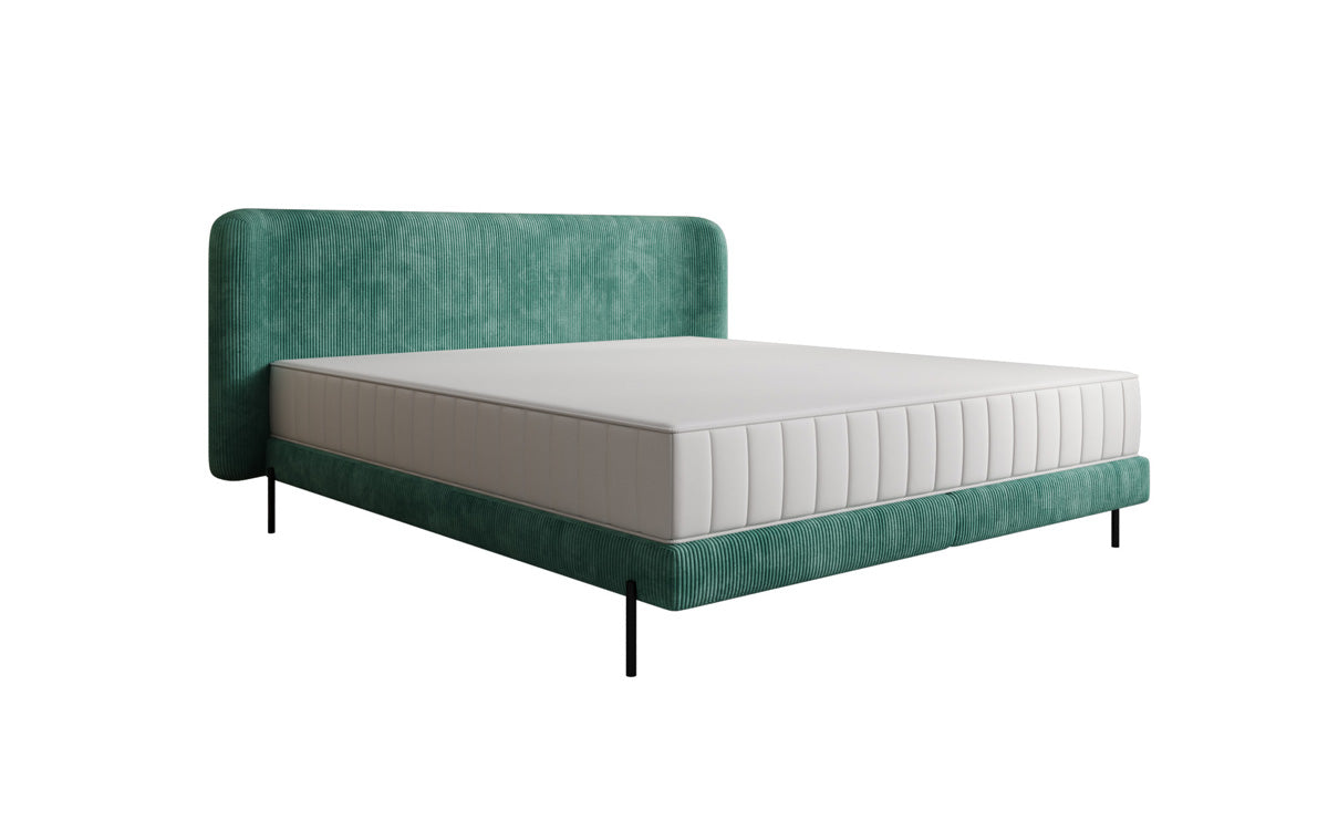 Designer gestoffeerd bed Enna in Ribstof