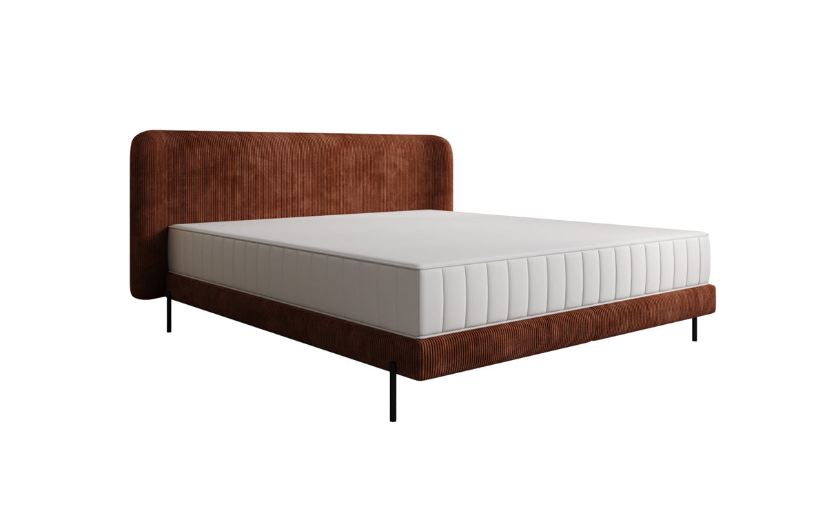 Designer gestoffeerd bed Enna in Ribstof