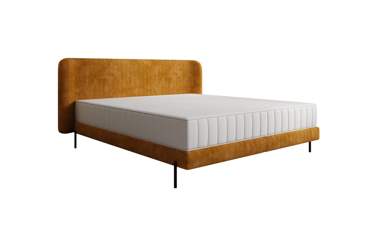 Designer gestoffeerd bed Enna in Ribstof