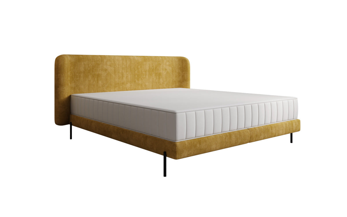 Designer gestoffeerd bed Enna in Ribstof