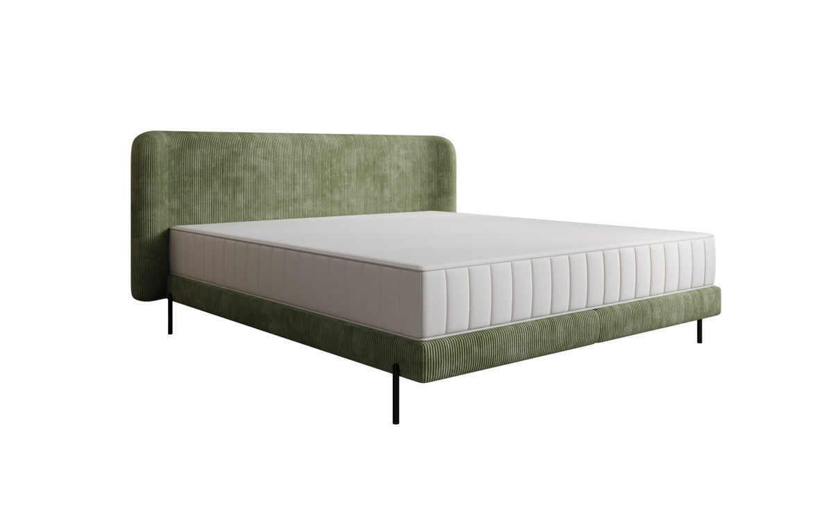 Designer gestoffeerd bed Enna in Ribstof