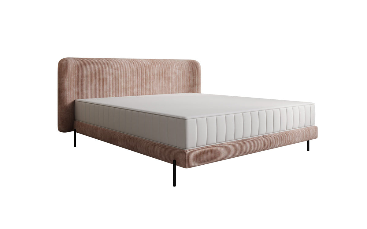 Designer gestoffeerd bed Enna in Ribstof