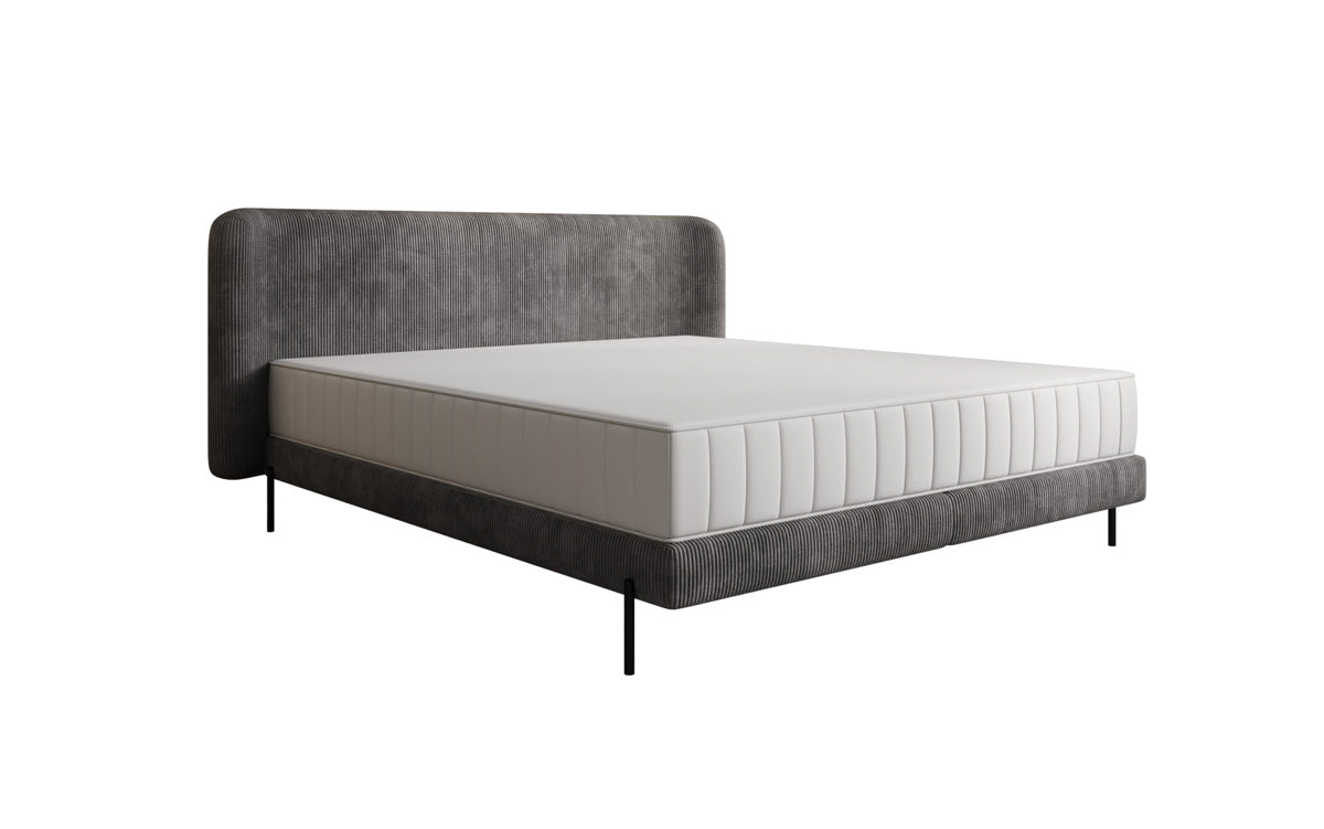 Designer gestoffeerd bed Enna in Ribstof