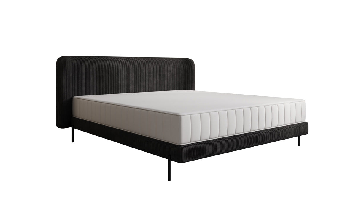 Designer gestoffeerd bed Enna in Ribstof
