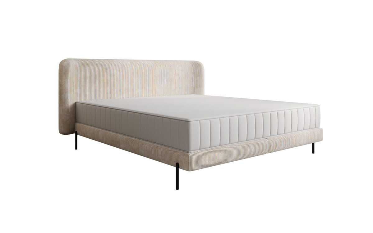 Designer gestoffeerd bed Enna in Ribstof