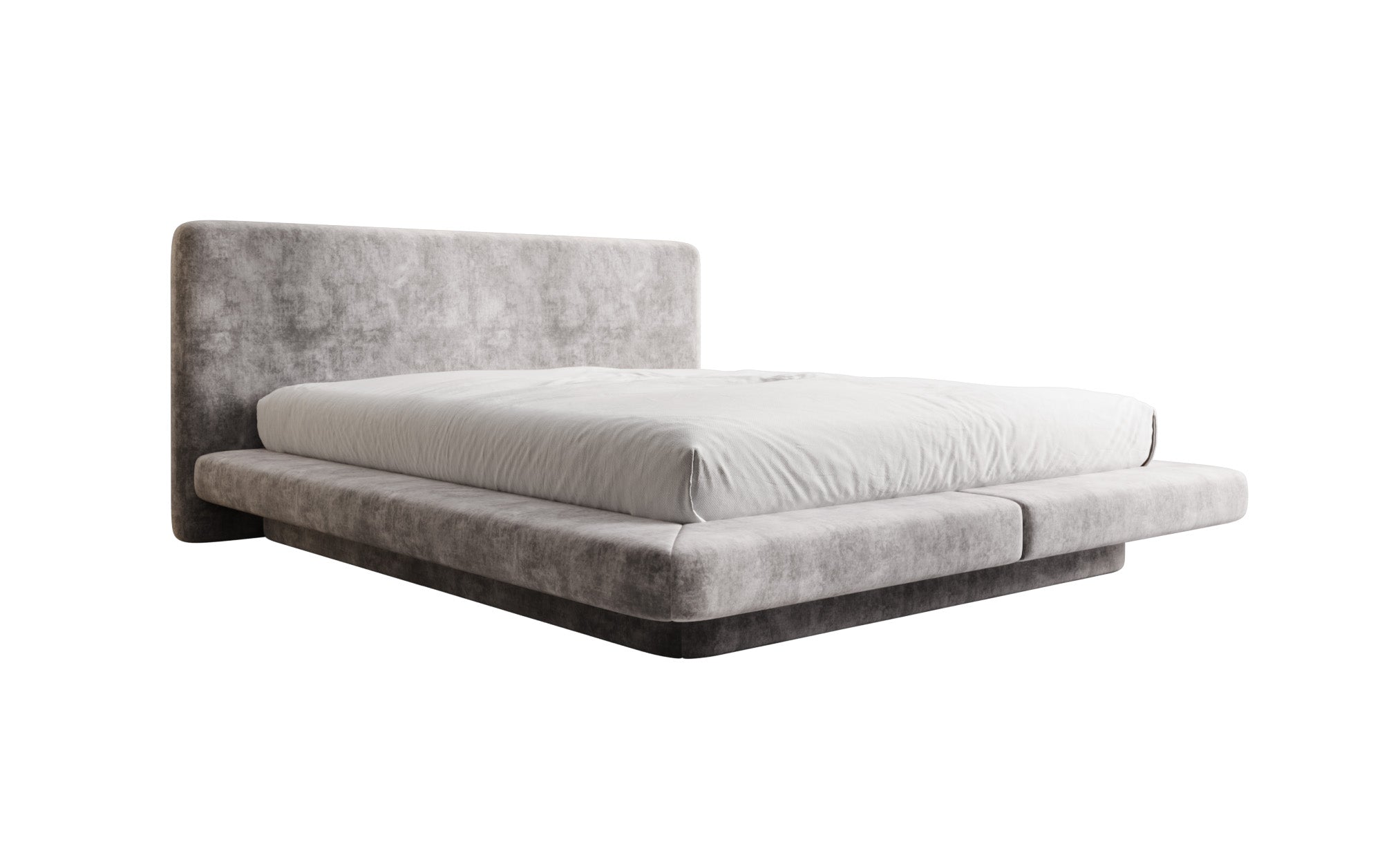 Designer gestoffeerd bed Yumi in Fluweel