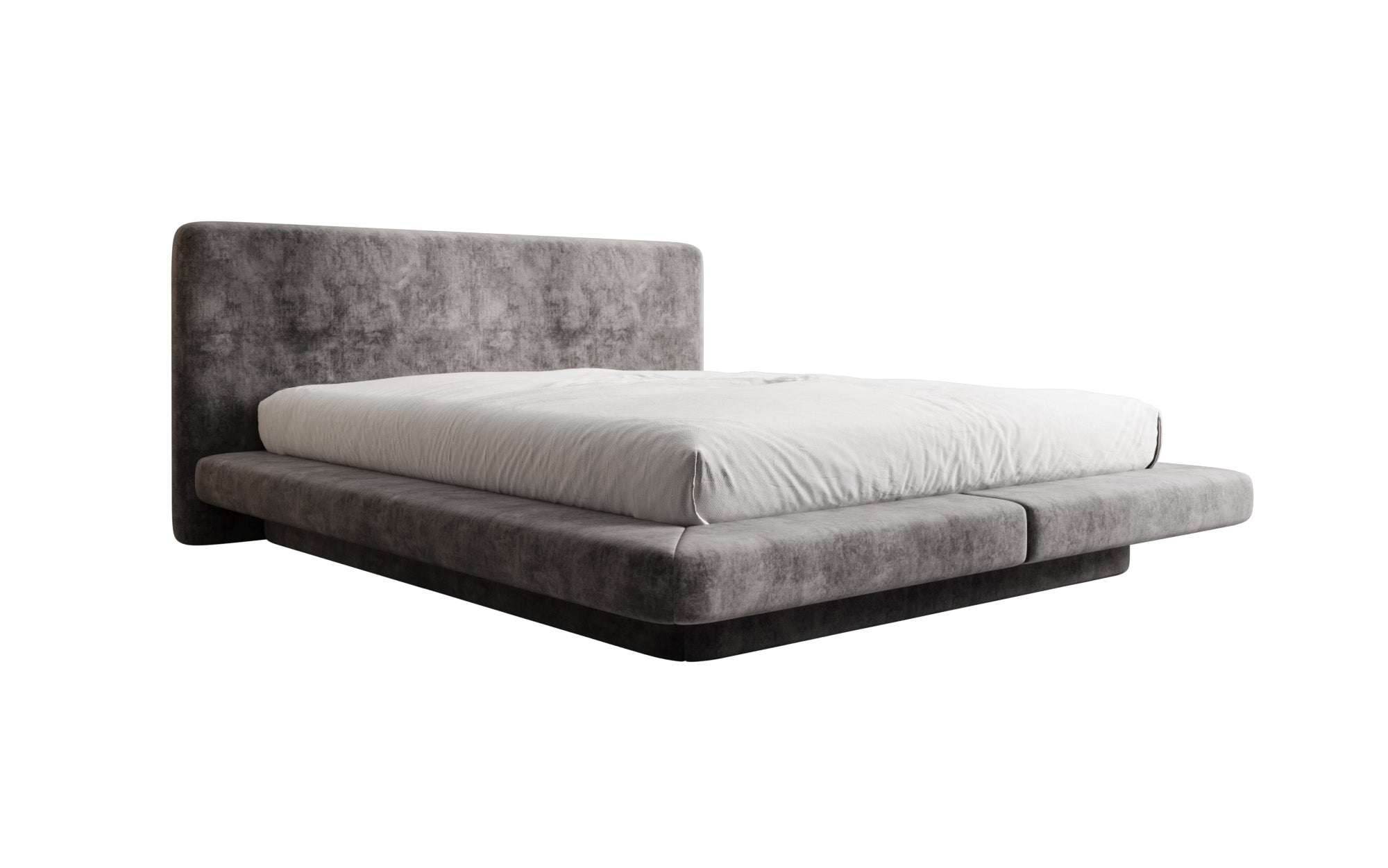 Designer gestoffeerd bed Yumi in Fluweel
